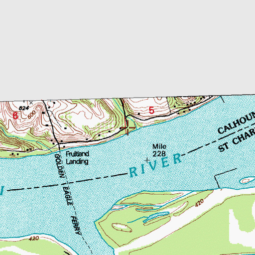 Topographic Map of Dixon Landing, IL