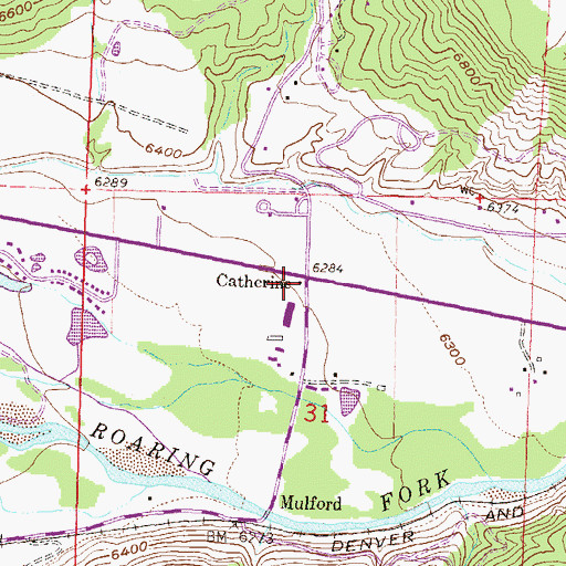 Topographic Map of Catherine, CO