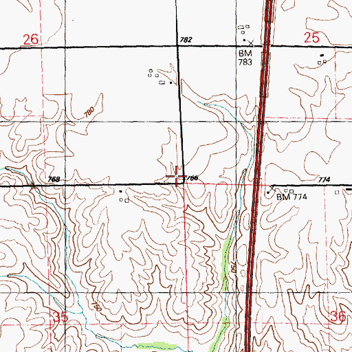 Topographic Map of Maple Hill School (historical), IL