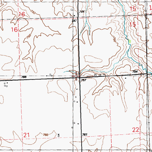 Topographic Map of Osco Center School (historical), IL