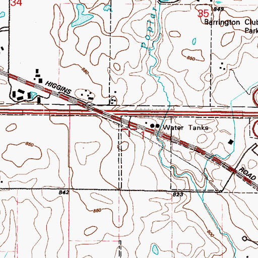 Topographic Map of New Era School (historical), IL