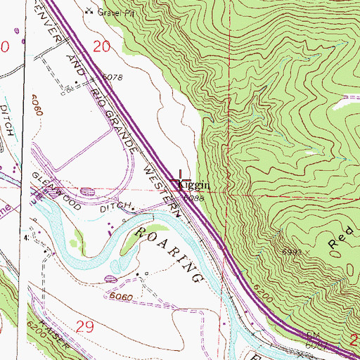 Topographic Map of Kiggin, CO