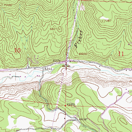 Topographic Map of Fisher Creek, CO