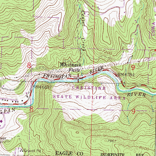 Topographic Map of Center Creek, CO