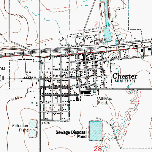 Topographic Map of Our Savior Lutheran Church, MT