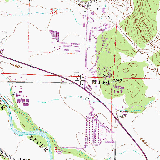 Topographic Map of El Jebel, CO