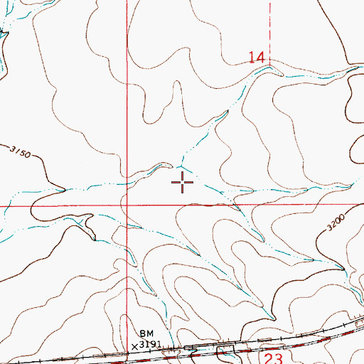 Topographic Map of Clayton Coulee, MT