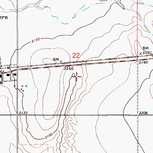 Topographic Map of East Branch Alma Coulee, MT