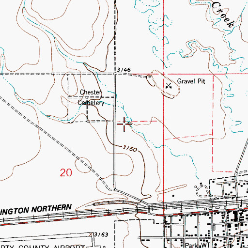 Topographic Map of Badger Coulee, MT