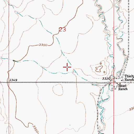 Topographic Map of Bourne Coulee, MT