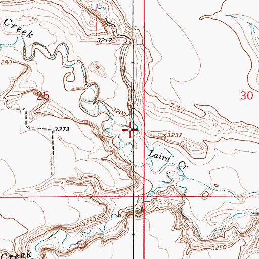 Topographic Map of Simminook Creek, MT