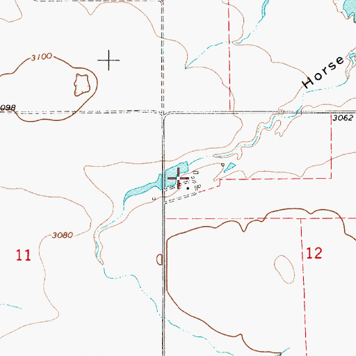 Topographic Map of Marias Post Office (historical), MT