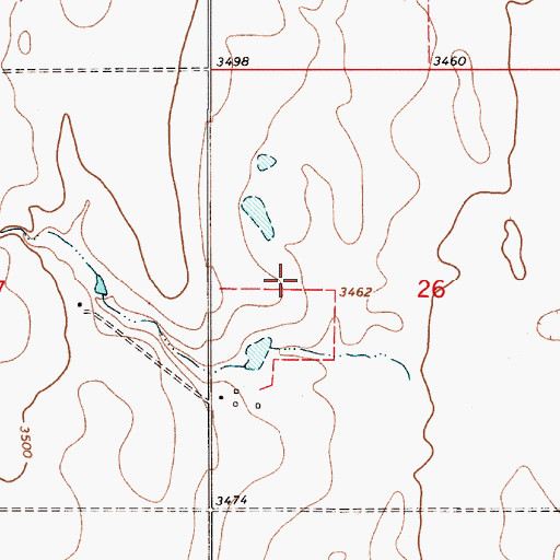 Topographic Map of Lucerne Post Office (historical), MT
