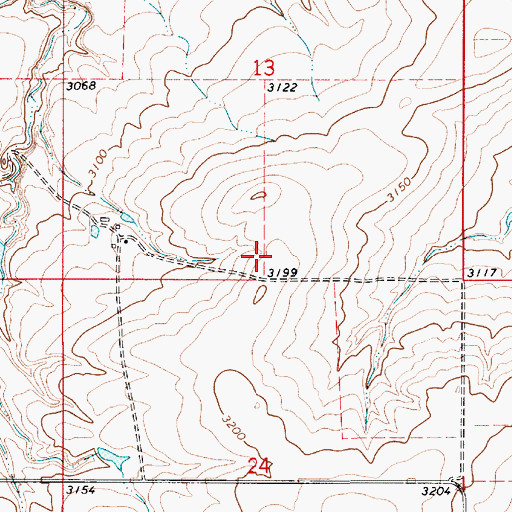 Topographic Map of Riverview Colony, MT
