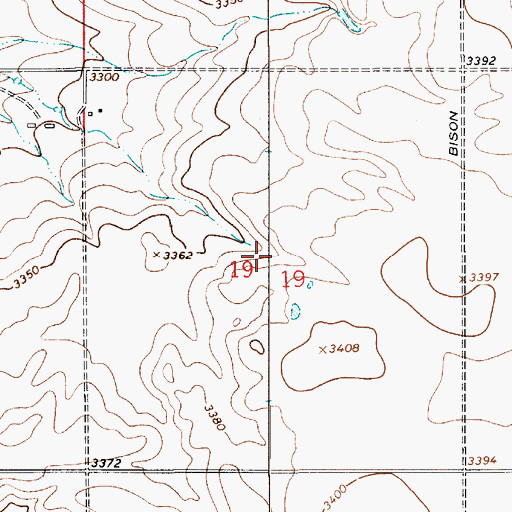 Topographic Map of Erin (historical), MT