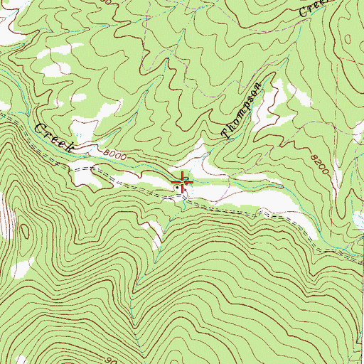 Topographic Map of Thompson Creek, CO
