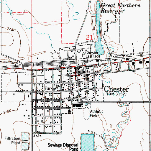 Topographic Map of Liberty County Sheriff, MT