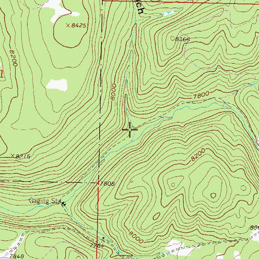 Topographic Map of Bowers Gulch, CO