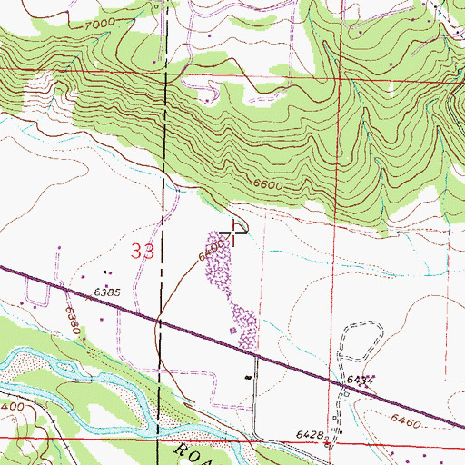 Topographic Map of Blue Creek, CO
