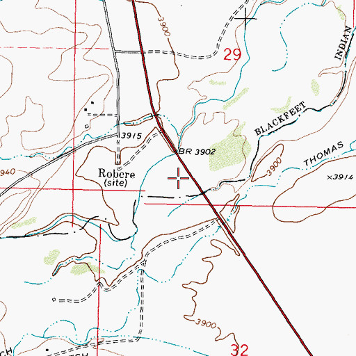 Topographic Map of Captain Meriwether Lewis Historical Marker, MT