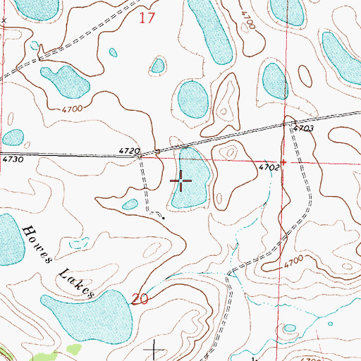 Topographic Map of Deep Lake, MT