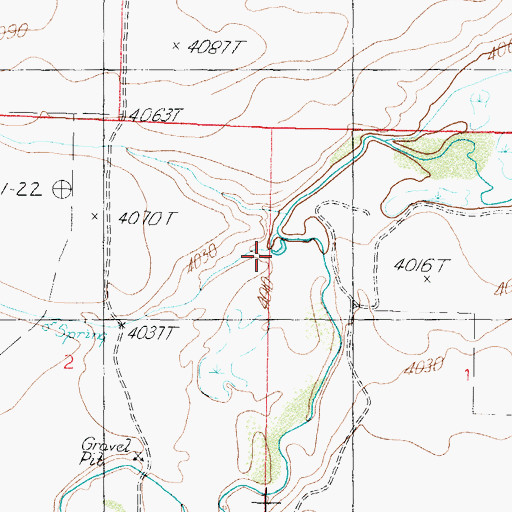 Topographic Map of Hay Coulee, MT
