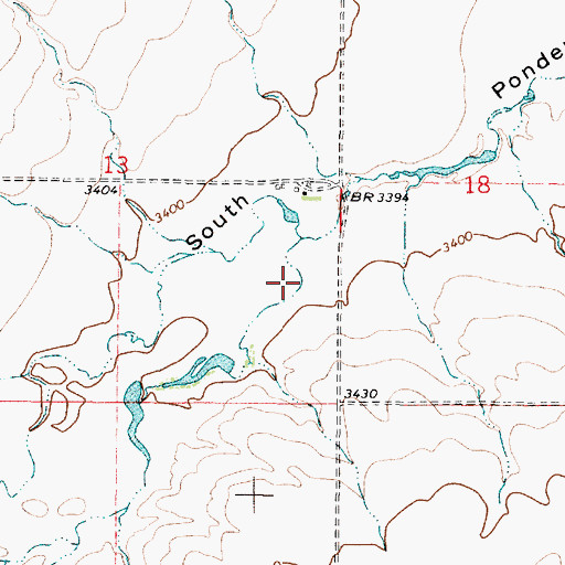 Topographic Map of Brady Coulee, MT