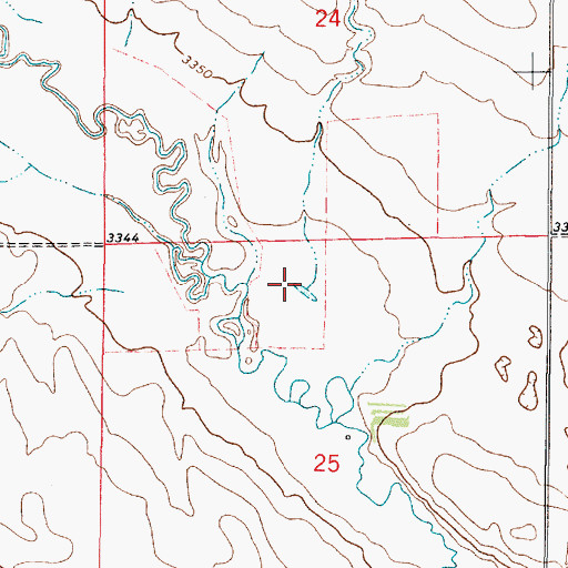 Topographic Map of Gibbons Coulee, MT