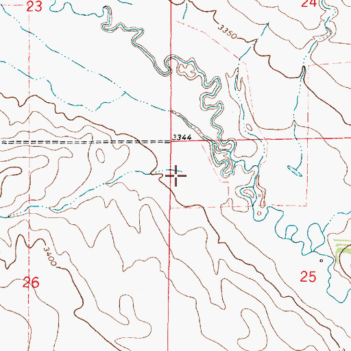 Topographic Map of Miller Coulee, MT