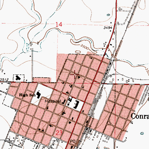 Topographic Map of Abundant Life Christian Center, MT