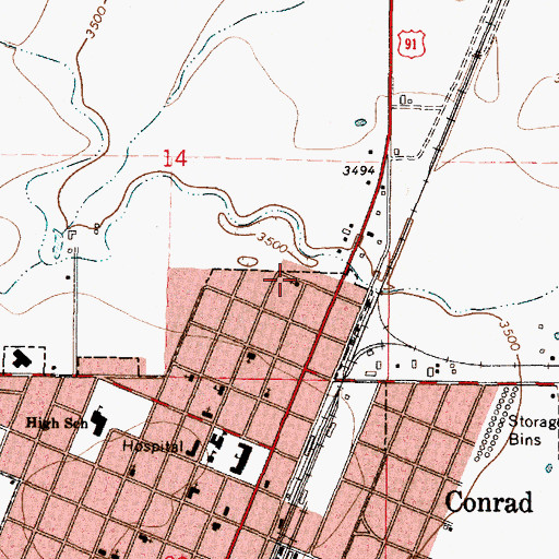 Topographic Map of Christian Reformed Church, MT