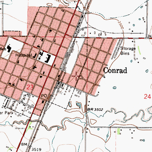 Topographic Map of Kiwanis Park, MT