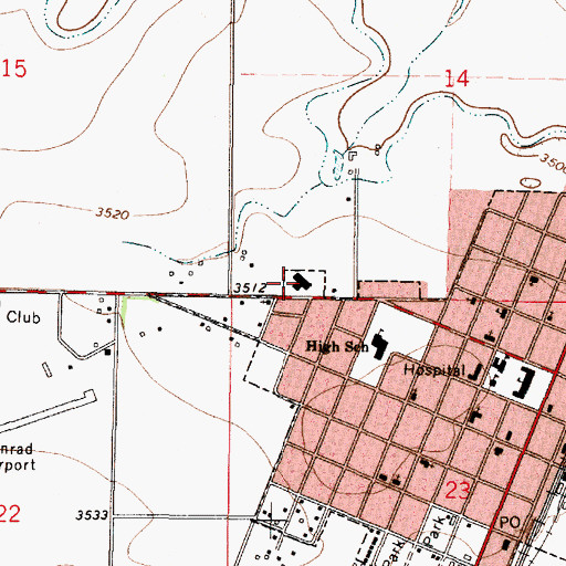 Topographic Map of Mental Health Center, MT