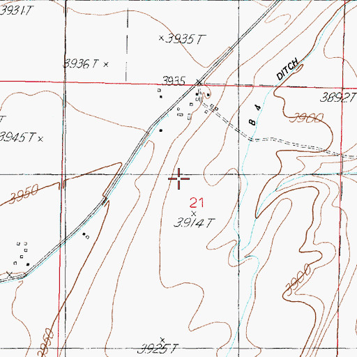 Topographic Map of Pondera Colony, MT
