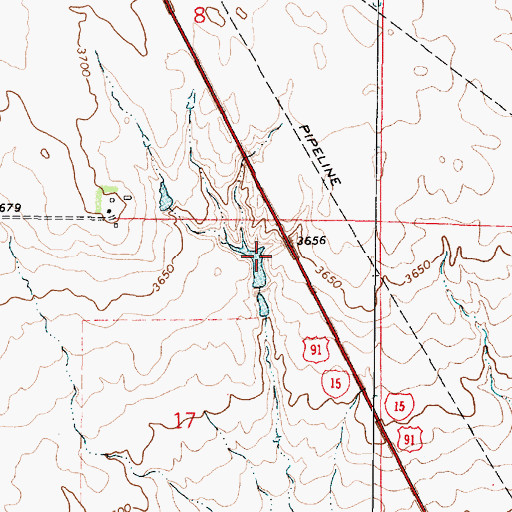 Topographic Map of Midway (historical), MT