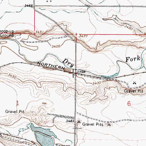 Topographic Map of Burke (historical), MT