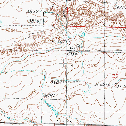 Topographic Map of Belgian Colony (historical), MT