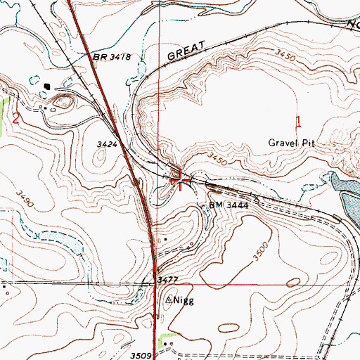 Topographic Map of Anniston (historical), MT
