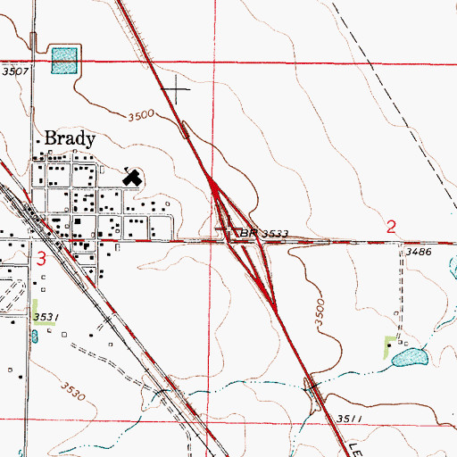Topographic Map of Interchange 328, MT