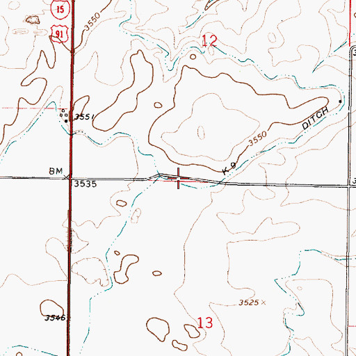 Topographic Map of Interchange 352, MT