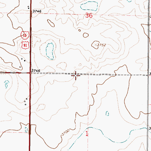 Topographic Map of Interchange 348, MT