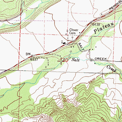 Topographic Map of Salt Creek, CO