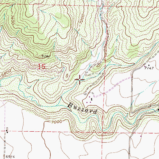 Topographic Map of Grassy Gulch, CO