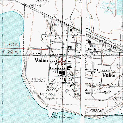 Topographic Map of Saint Francis Catholic Church, MT