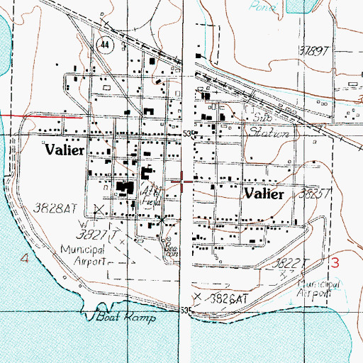Topographic Map of First Baptist Church, MT