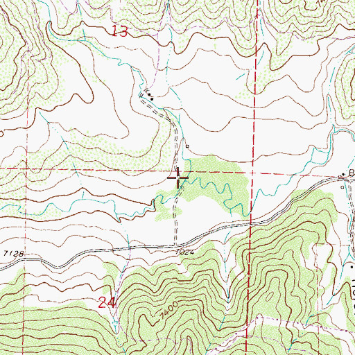 Topographic Map of Collier Creek, CO
