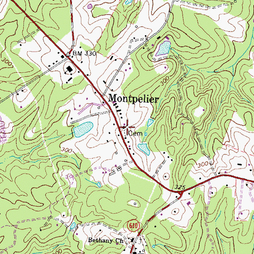 Topographic Map of Church of Our Savior, VA