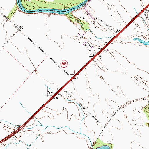 Topographic Map of Pamunkey (historical), VA