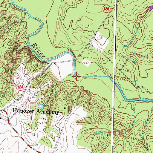 Topographic Map of Sneeds Mill (historical), VA