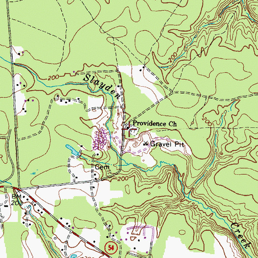 Topographic Map of Wickham School (historical), VA